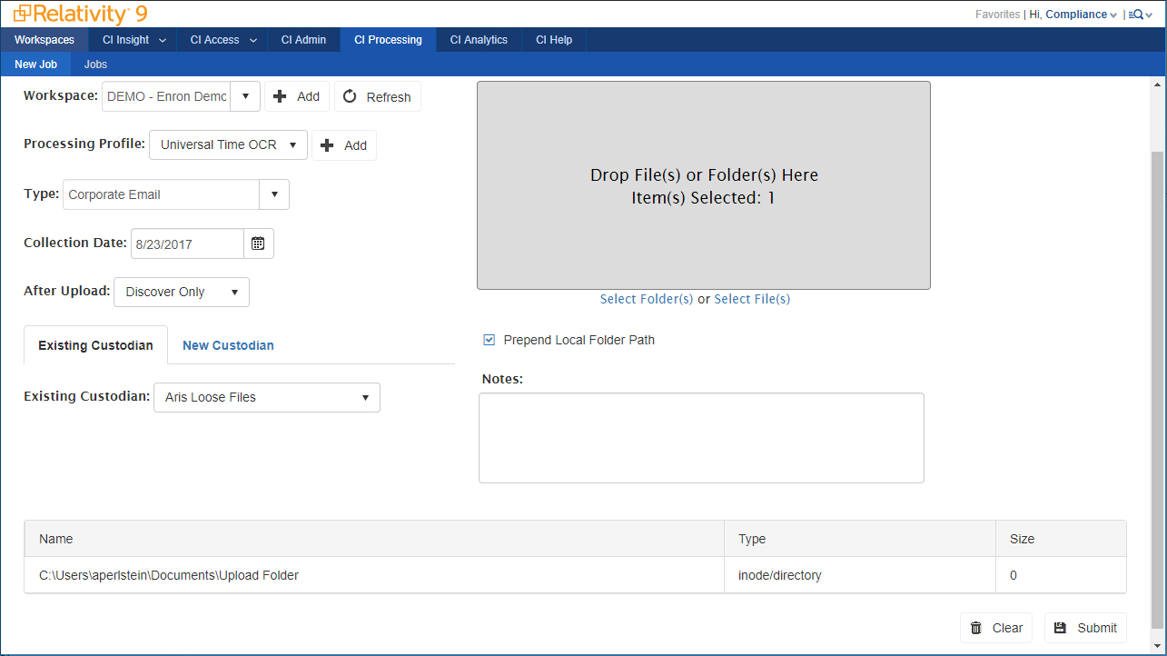 Compliance: Custom Data Transfer Tool Screenshot