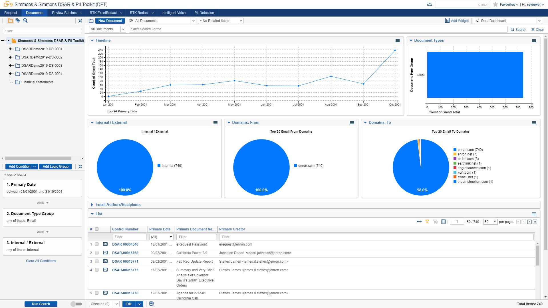 DSAR/PII Toolkit by Simmons & Simmons Screenshot