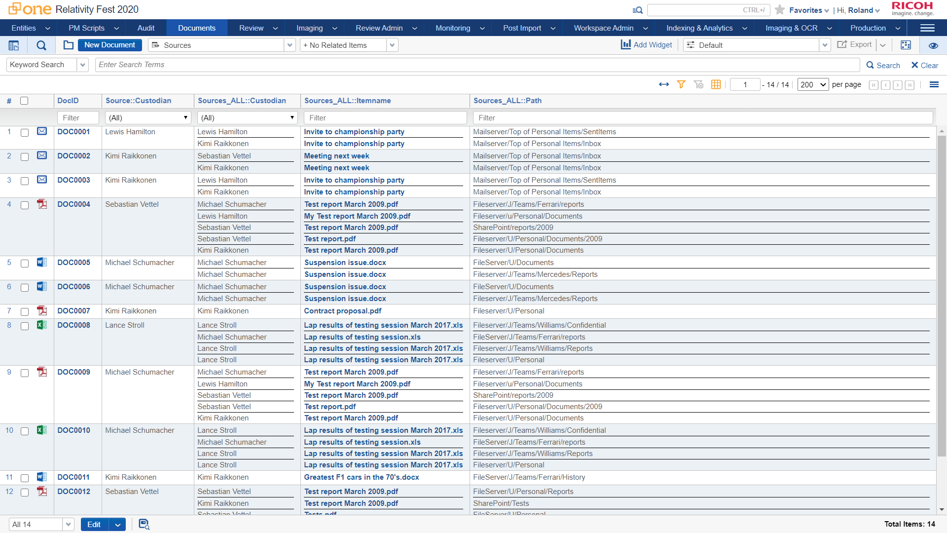 Source Information Tracking by Ricoh Canada Screenshot